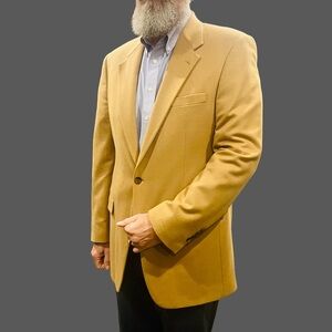Lord & Taylor Camel Tan Cashmere Sports Coat 42L